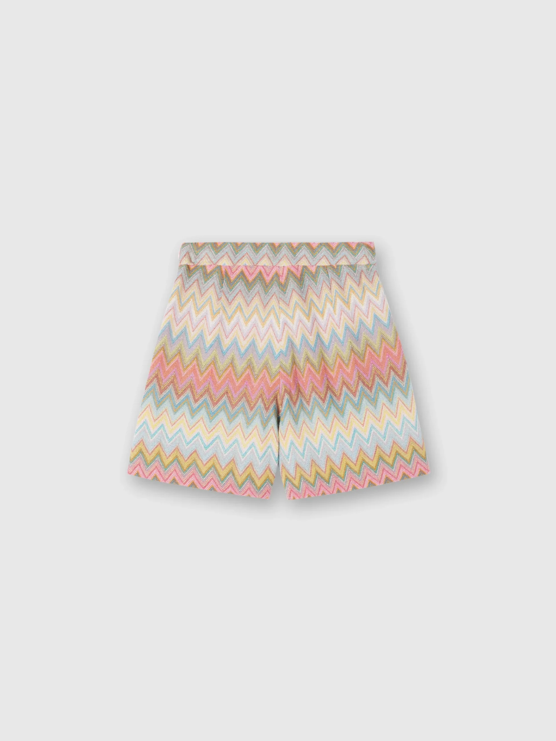 Wrap skirt in zig zag lamé knit