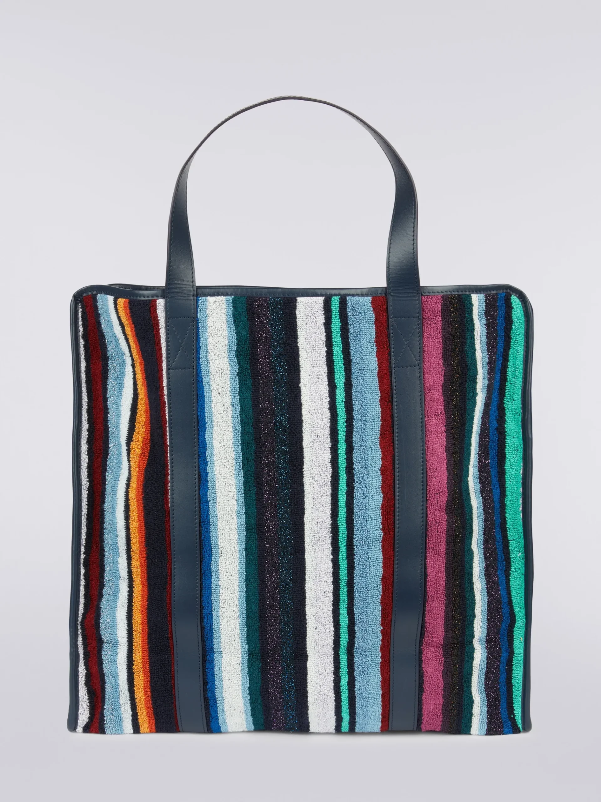 40x40 cm Chandler bag in velour cotton and viscose with lurex