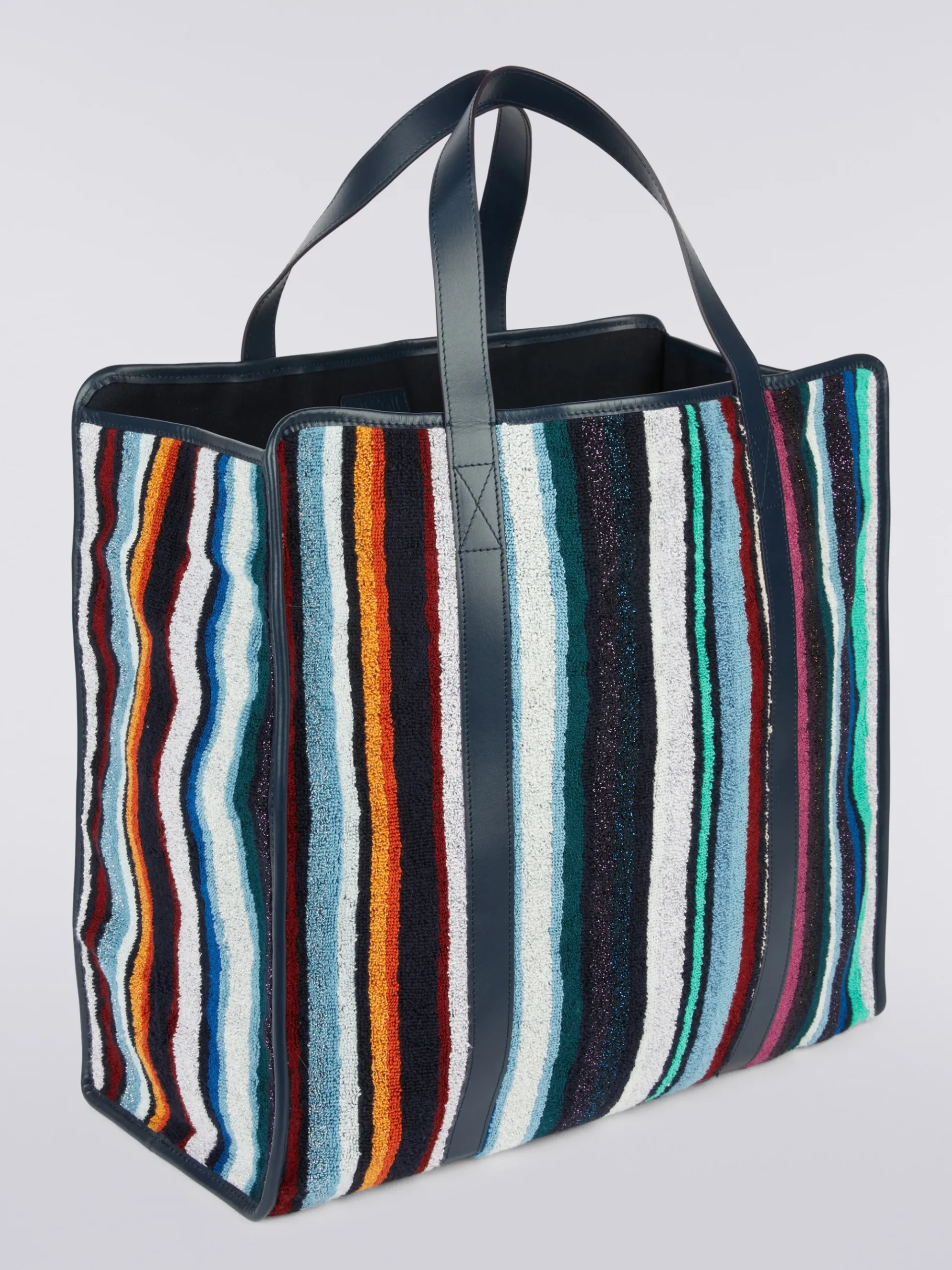 40x40 cm Chandler bag in velour cotton and viscose with lurex