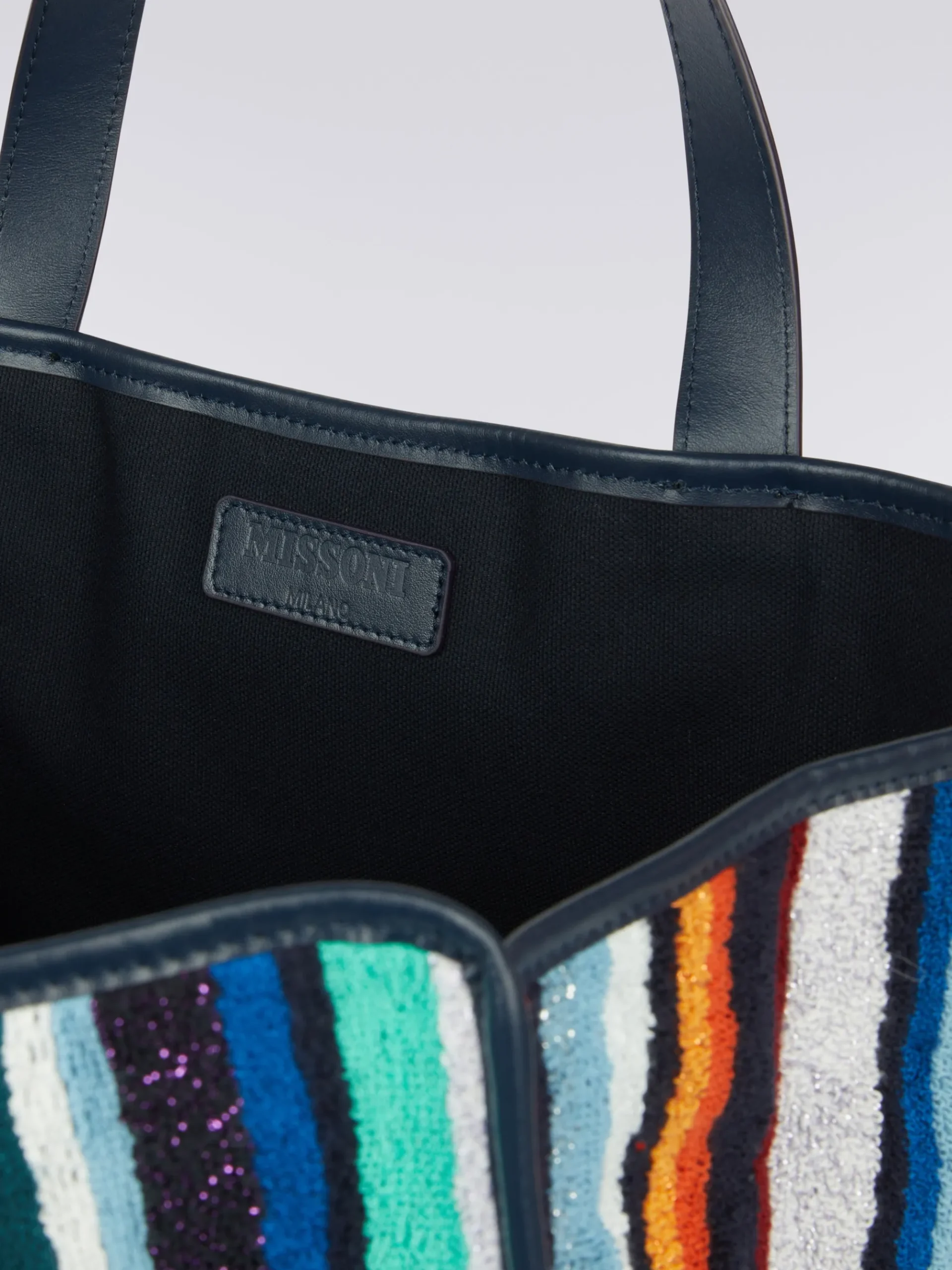 40x40 cm Chandler bag in velour cotton and viscose with lurex