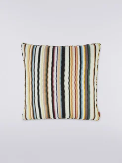 40x40 cm Shangai wool satin cushion with zig zag print