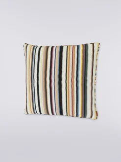 40x40 cm Shangai wool satin cushion with zig zag print