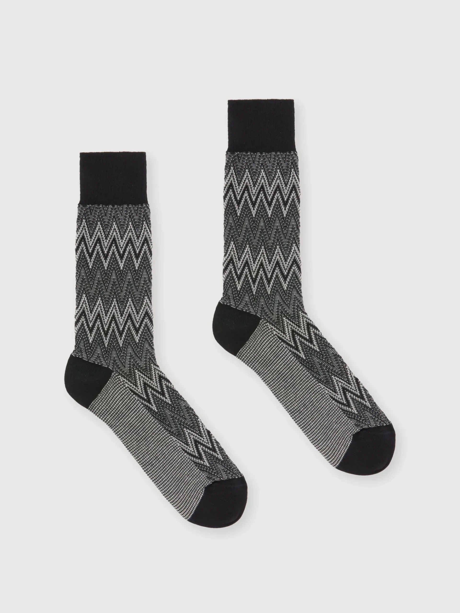 Zig zag cotton blend socks