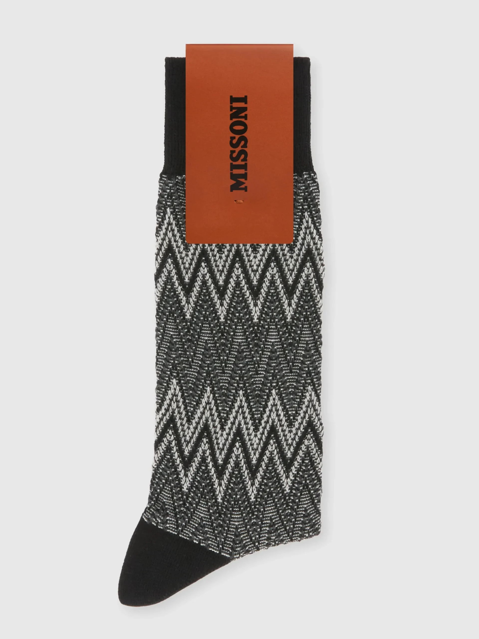 Zig zag cotton blend socks
