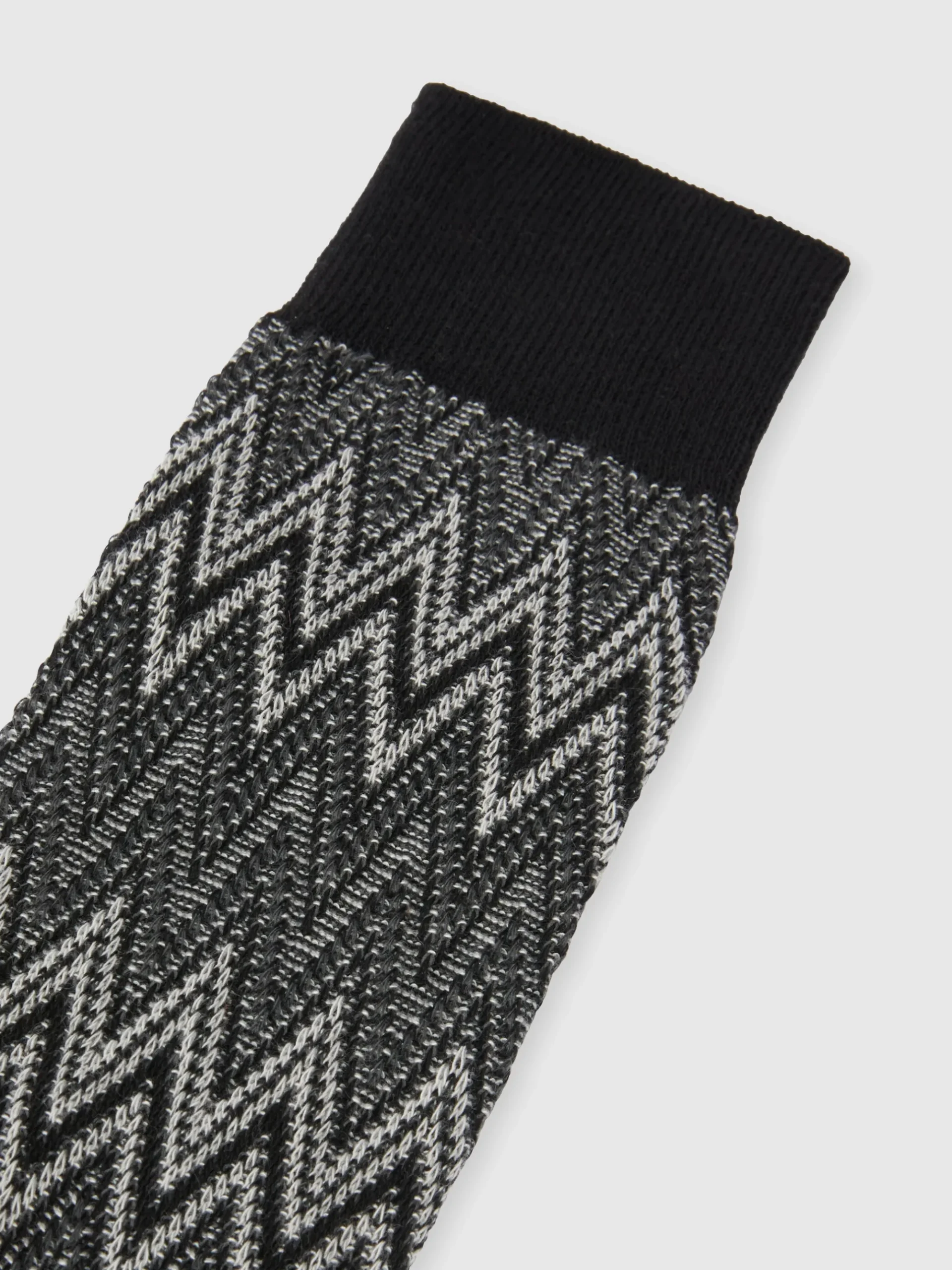 Zig zag cotton blend socks