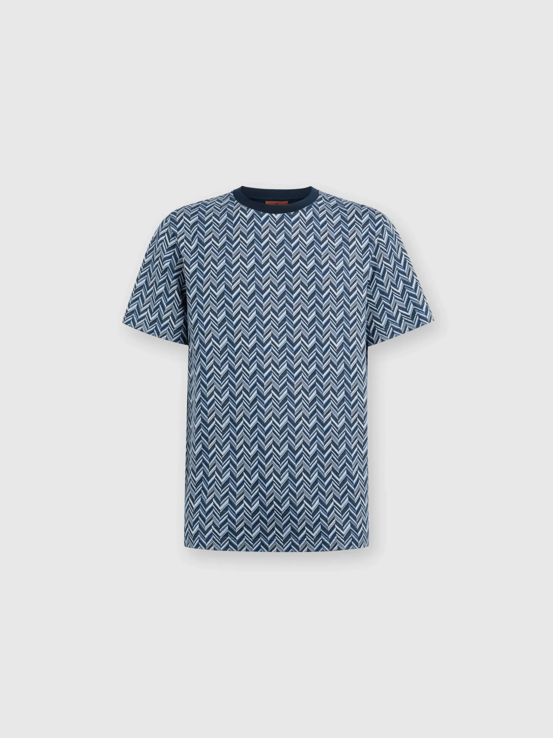 Zig zag jacquard cotton jersey T-shirt
