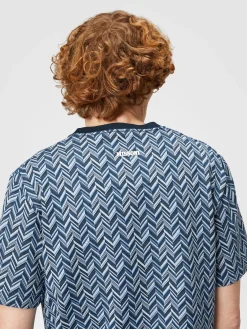 Zig zag jacquard cotton jersey T-shirt