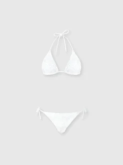 Zig zag lamé viscose bikini