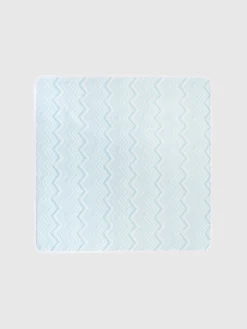 Zig zag stretch cotton blanket with logo lettering