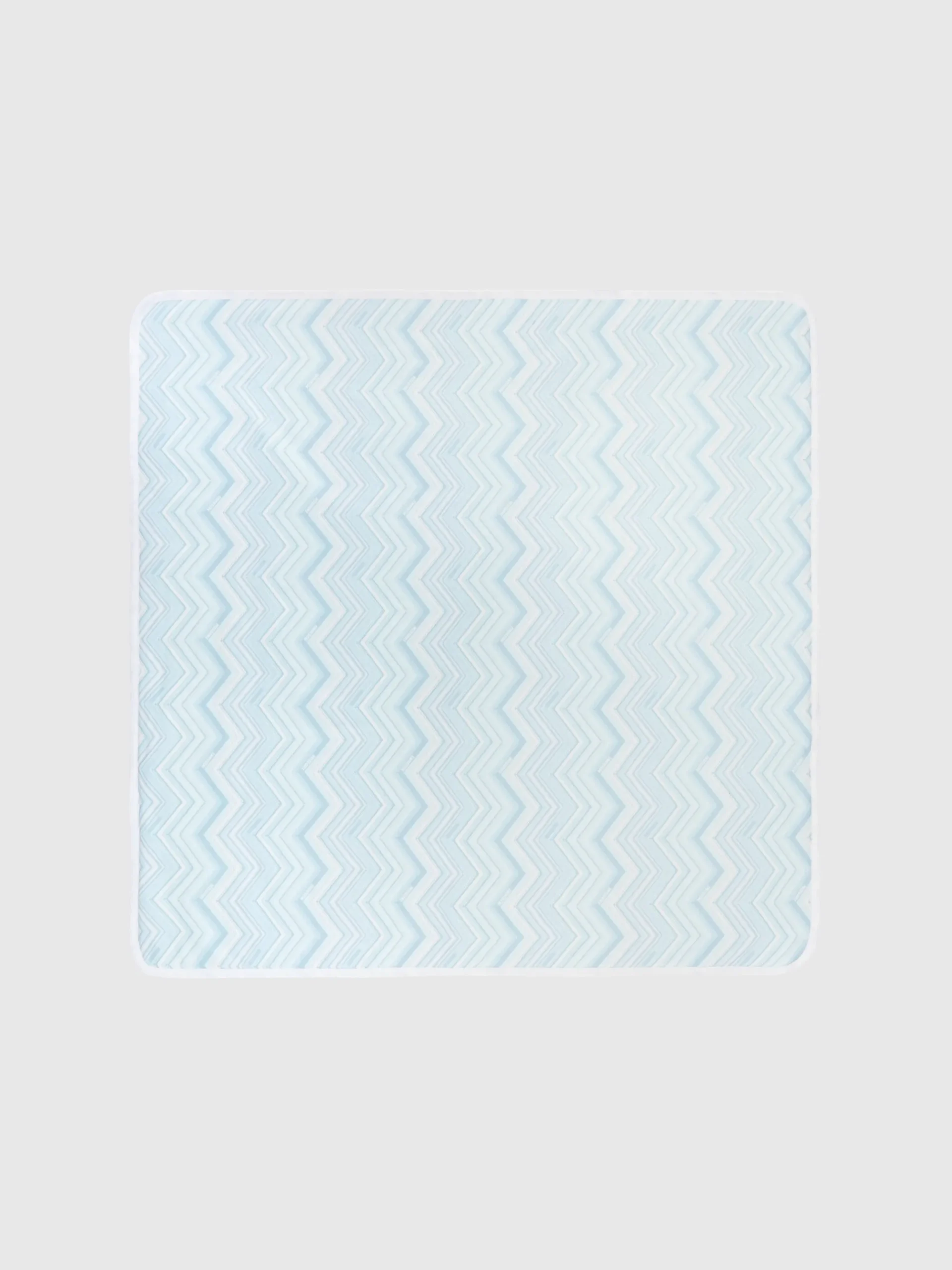 Zig zag stretch cotton blanket with logo lettering