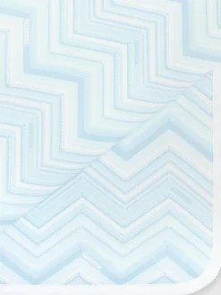 Zig zag stretch cotton blanket with logo lettering