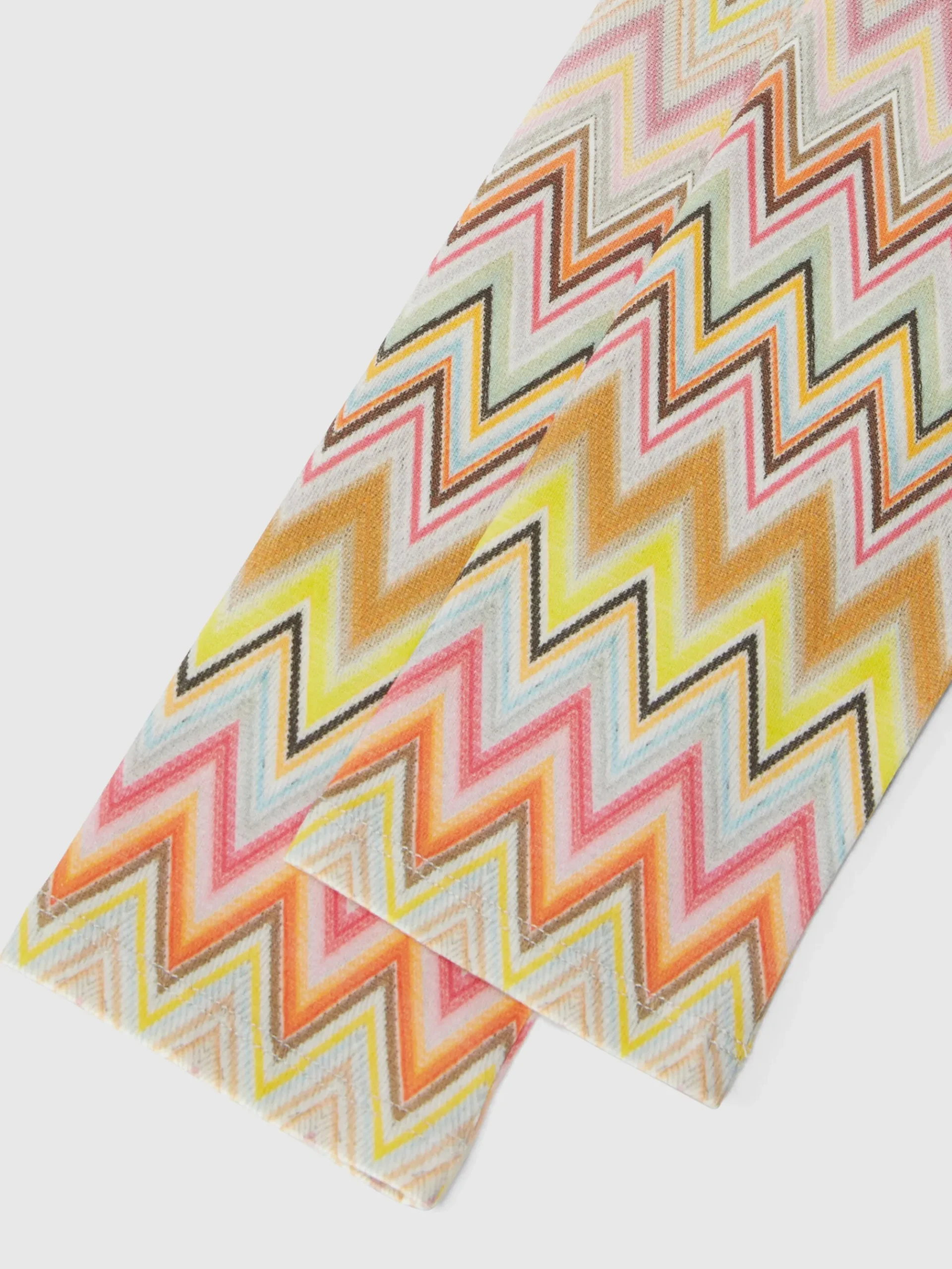 Zig zag stretch cotton leggings with logo