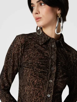 Zig zag tulle shirt with gathering