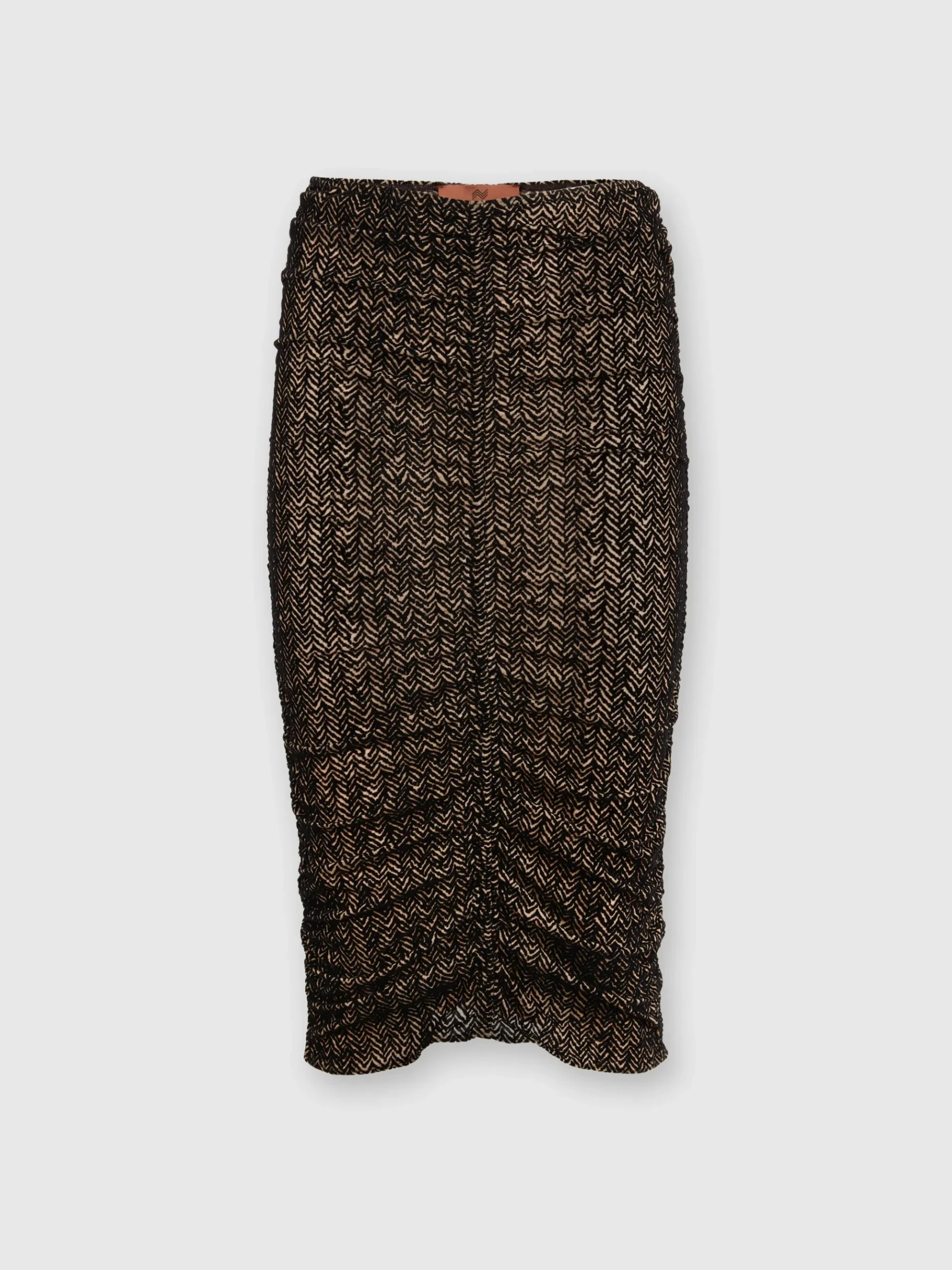 Zig zag tulle skirt with central gathering
