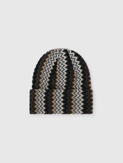 Zig zag wool beanie