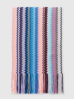 Zig zag wool blend scarf