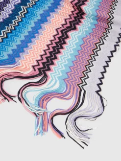 Zig zag wool blend scarf