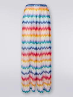 Zigzag cover up trousers with lurex