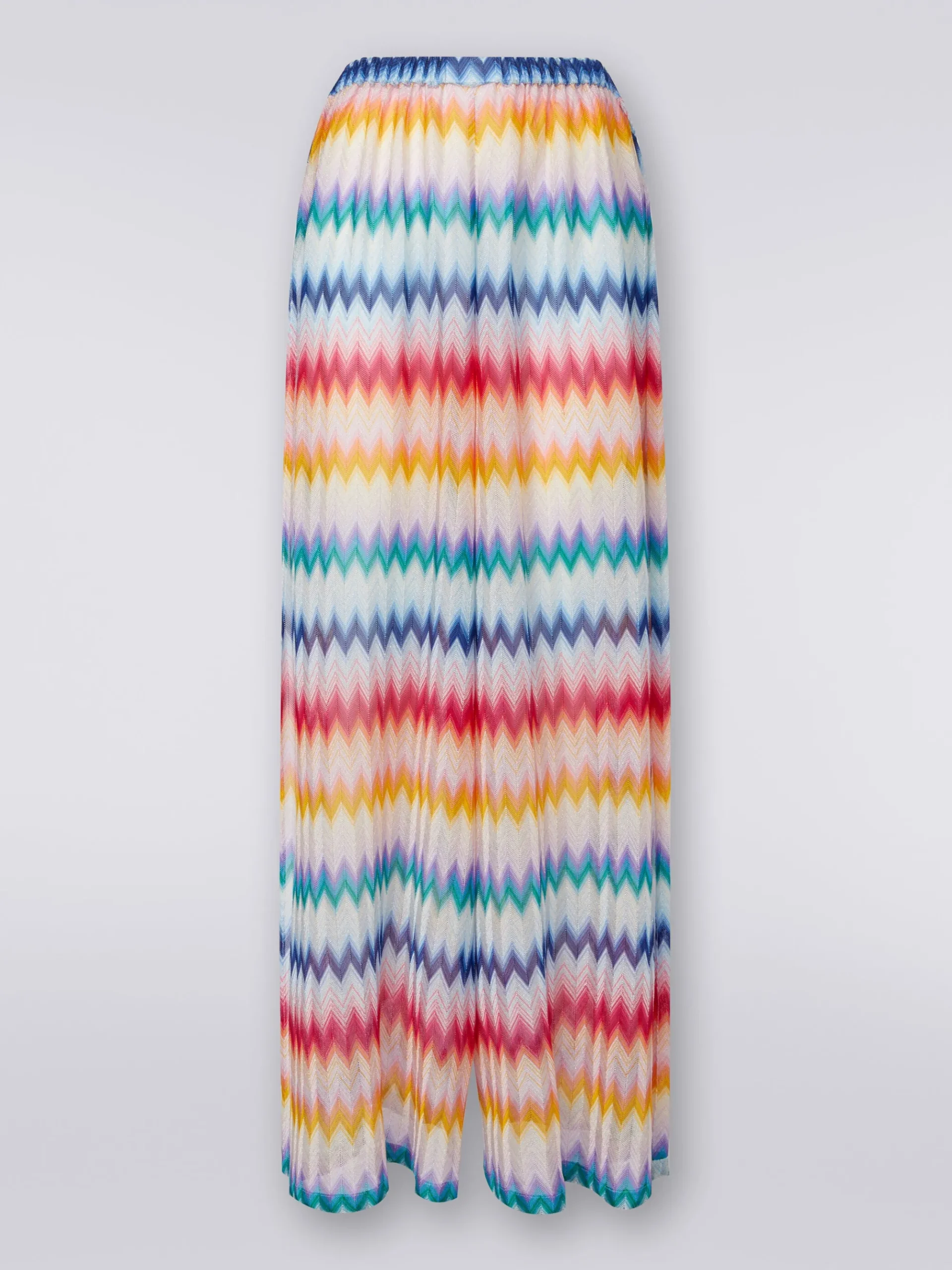 Zigzag cover up trousers with lurex