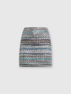 Zigzag sequined skirt