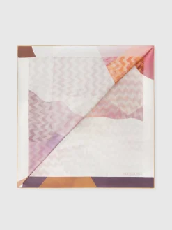 Zigzag silk scarf