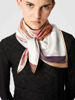 Zigzag silk scarf