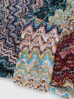 Zigzag viscose blend turban