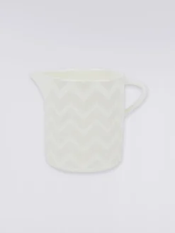 Zigzag White Milk Jug
