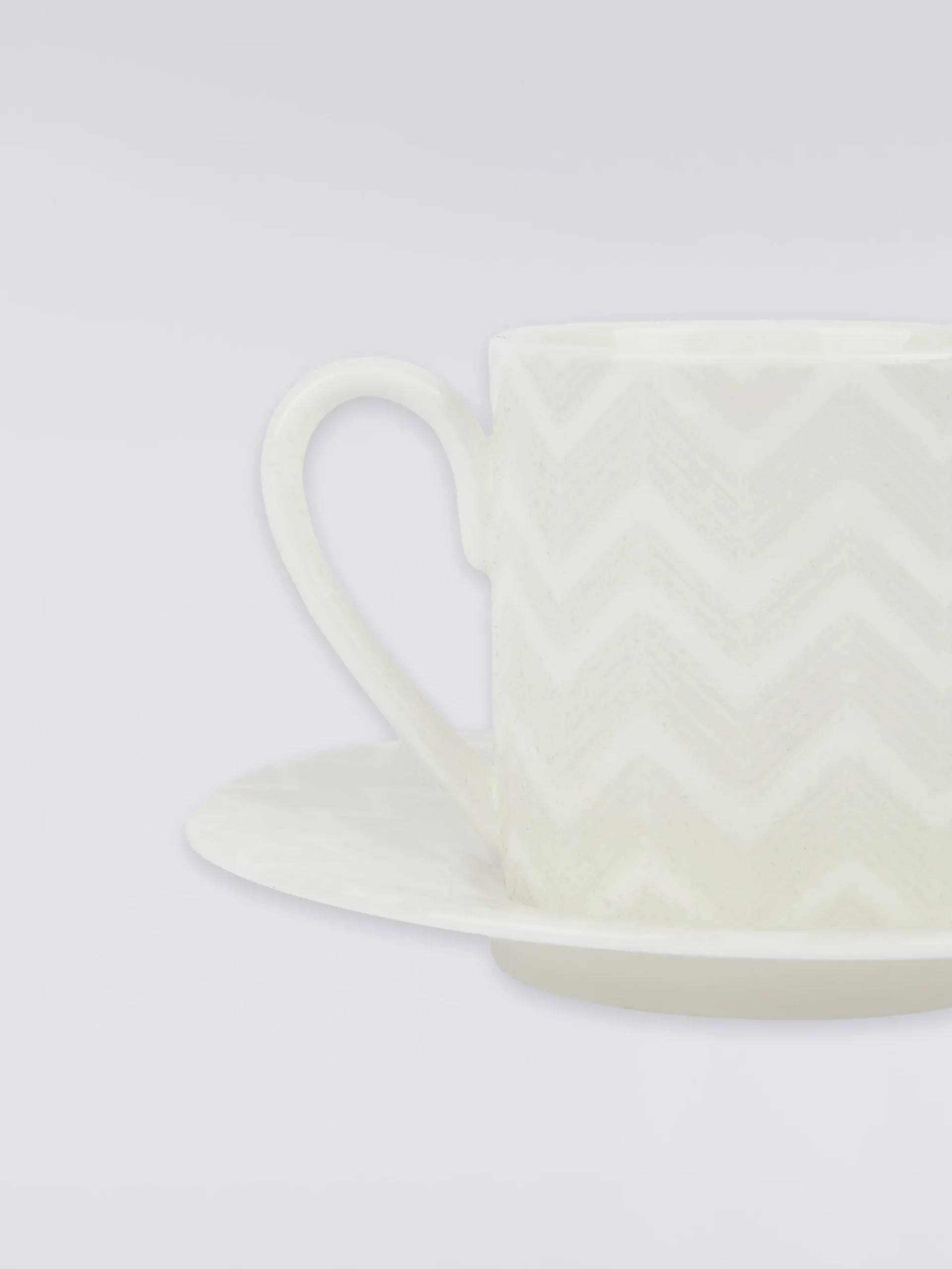 Zigzag White Set of 2 coffee cups & saucers