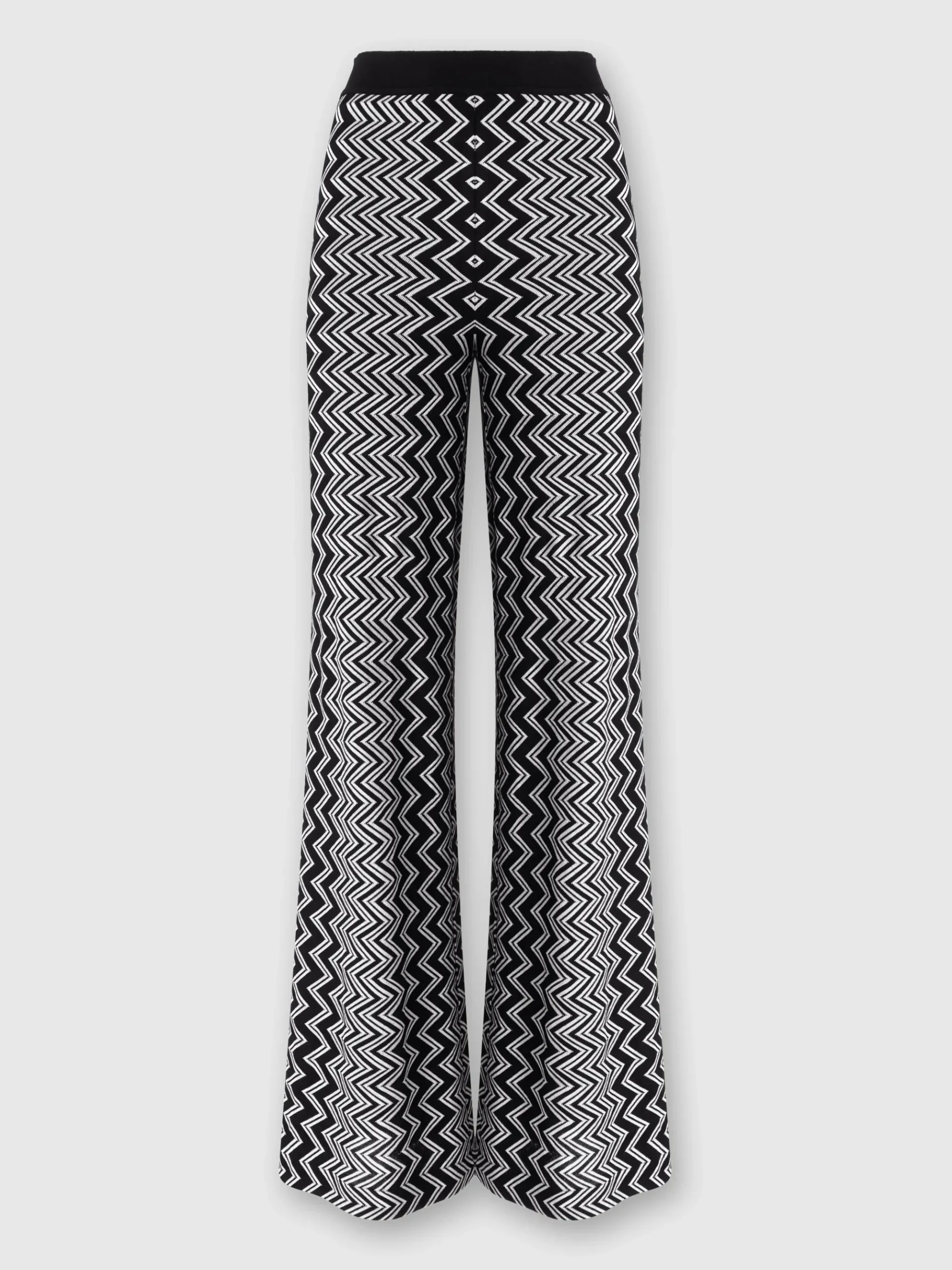 Zigzag wool and viscose trousers