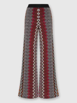 Zigzag wool and viscose trousers