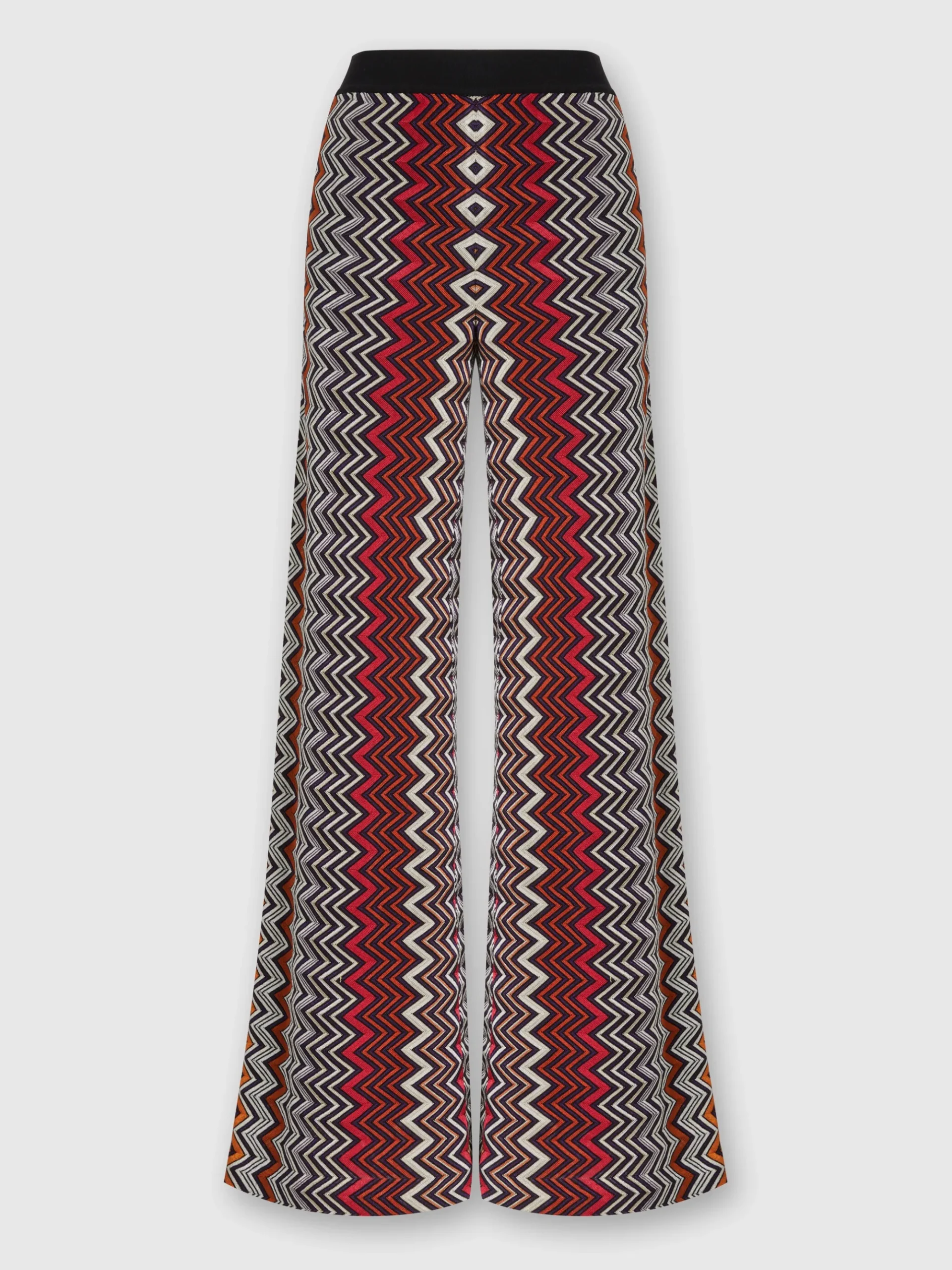 Zigzag wool and viscose trousers