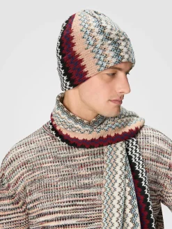 Zigzag wool blend beanie
