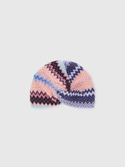 Zigzag wool blend turban